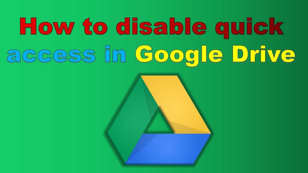 DekoTV - How to disable quick access in Google Drive