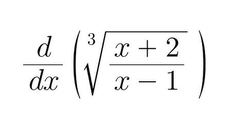Derivative Practice #8:derivative of cube root of ((x+2)/(x-1))