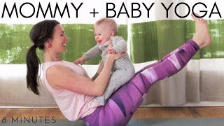 8 Minute Mommy   Baby Yoga Workout | Fit Mama Real Food