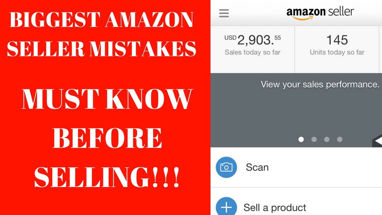 Biggest MISTAKES Amazon Sellers NEED To AVOID - YouTube