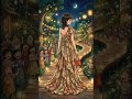 Floral high low dress, ghibli style Sketching to designing 💫