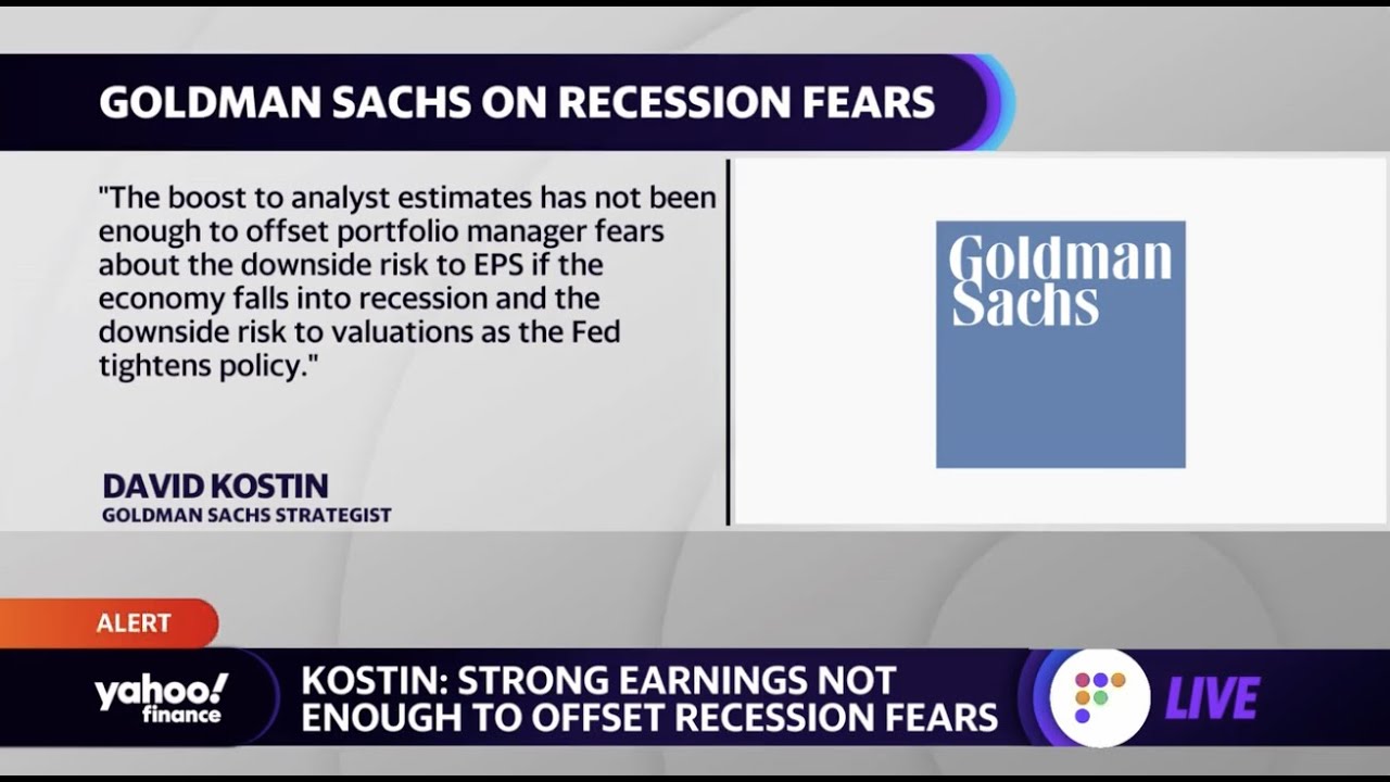 Goldman Sachs reiterates 35% chance of a recession - YouTube