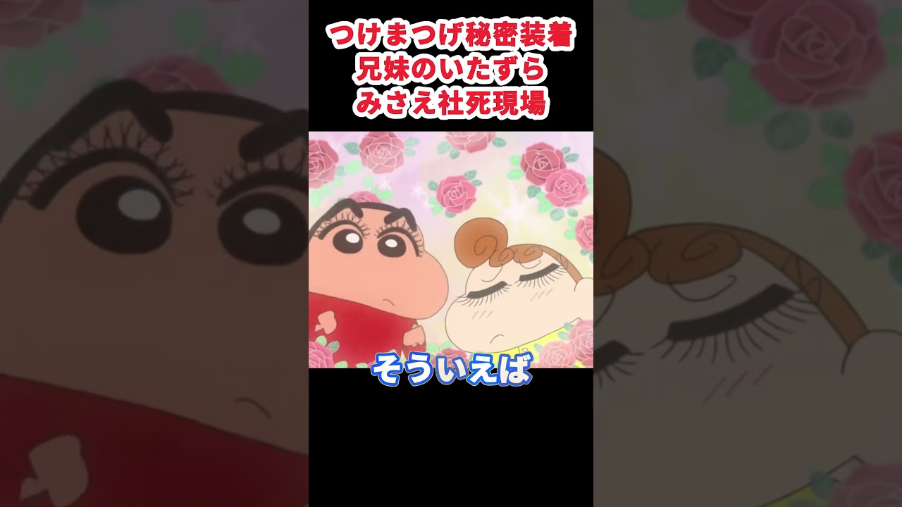 つけまつげ秘密装着兄妹のいたずらみさえ社死現場 #面白集 #お笑い #アニメ#面白い