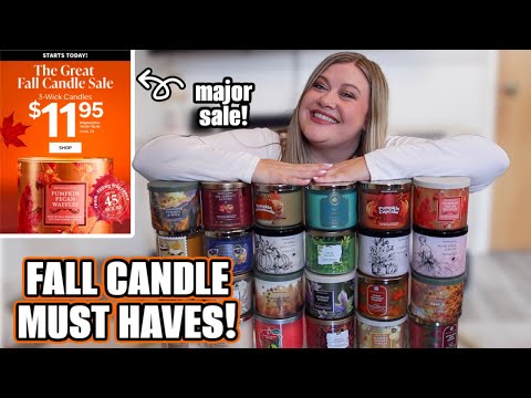 BATH & BODY WORKS MAJOR FALL CANDLE SALE! Fall Candle Haul