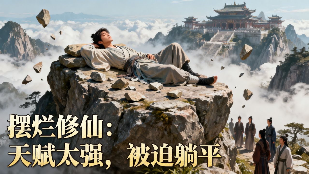 《擺爛修仙：天賦太強，被迫躺平》穿越成修仙界第一廢柴，測試石崩碎八塊後我成了全宗小師叔，結果修煉太快太無聊，我選擇擺爛曬太陽氣哭天驕。