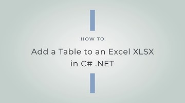How to Add a Table to an Excel XLSX in C# .NET