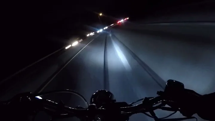 Harley Davidson Ride At Night On Softail Deuce With POV Helmet Cam Moto Vlog Plus Commentary Kinda