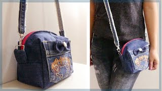 DIY Mini Crossbody Bag from Old Jeans