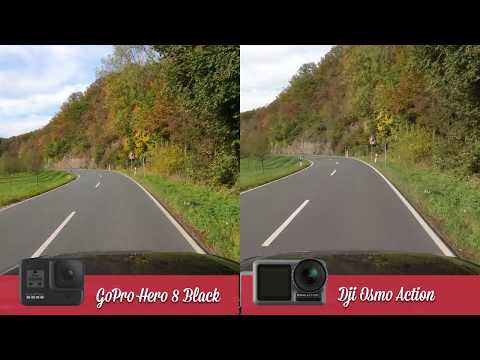 Gopro Hero8 Black vs Dji Osmo Action    in 4K 60 FPS   Hypersmooth   RockSteady