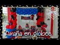 Araña hecha en  globos ( Tematica Spider-man )