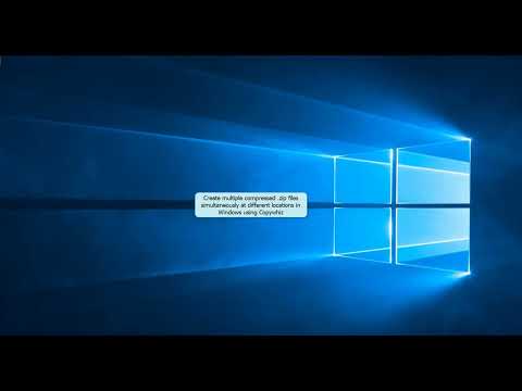 Windows: Create multiple compressed  .zip files simultaneously at different locations using Copywhiz