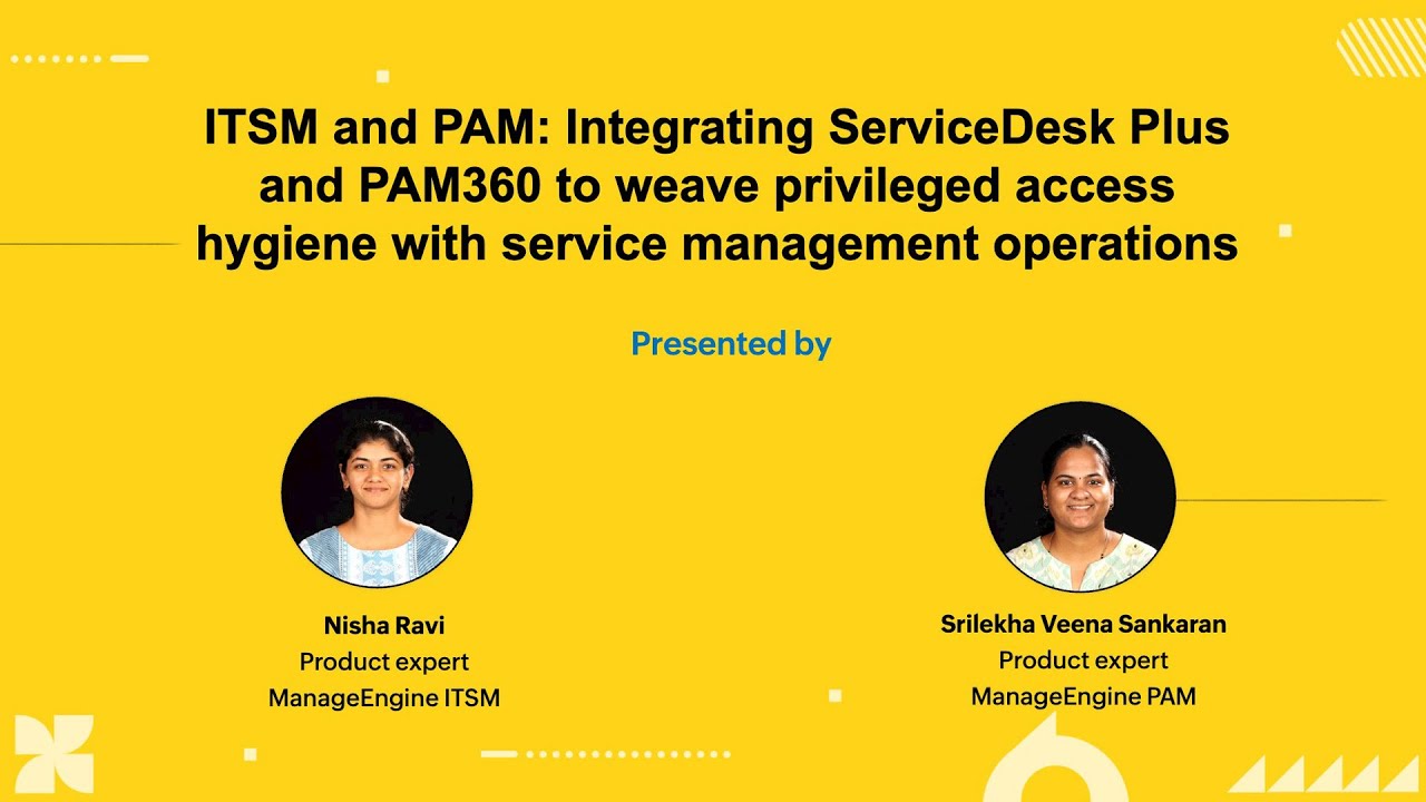 Integrating ManageEngine ServiceDesk Plus and ManageEngine PAM360 - YouTube