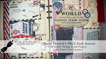 BIG Postal Themed Junk Journal with Slip Knot Binding Flip-Thru CDT Tracie Fox Creative (Ad Feature)