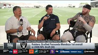NFL Inside Training Camp | DE Maxx Crosby on Fernando Mendoza joining Las Vegas Raiders