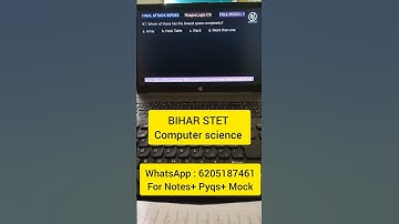 Final Attack Series for Bihar STET 2025 | Computer Science Last Days Preparation 🔥| STET 2025 CSE