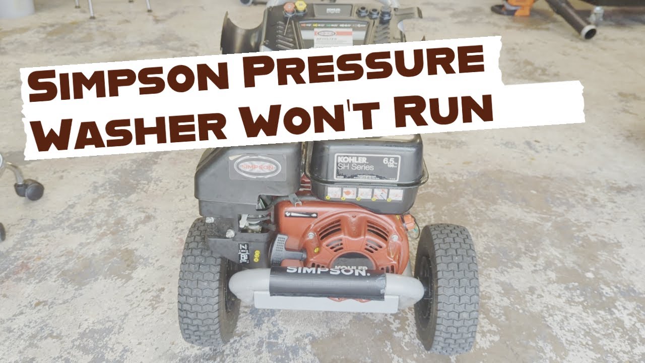 Simpson Pressure Washer Repair YouTube