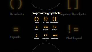 Programming Symbols #java #javascript #shorts