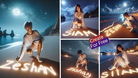 Creat Instagram Viral 3D Beach ⛱️ Name Images |Ai Art Photo Editing |Bing Image Creator