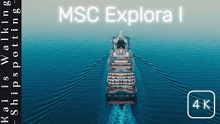 MSC EXPLORA I CRUISE SHIP 4k 60 fps MSC Explora I Cruiseship leaving Mytilene Lesbos   Part 2