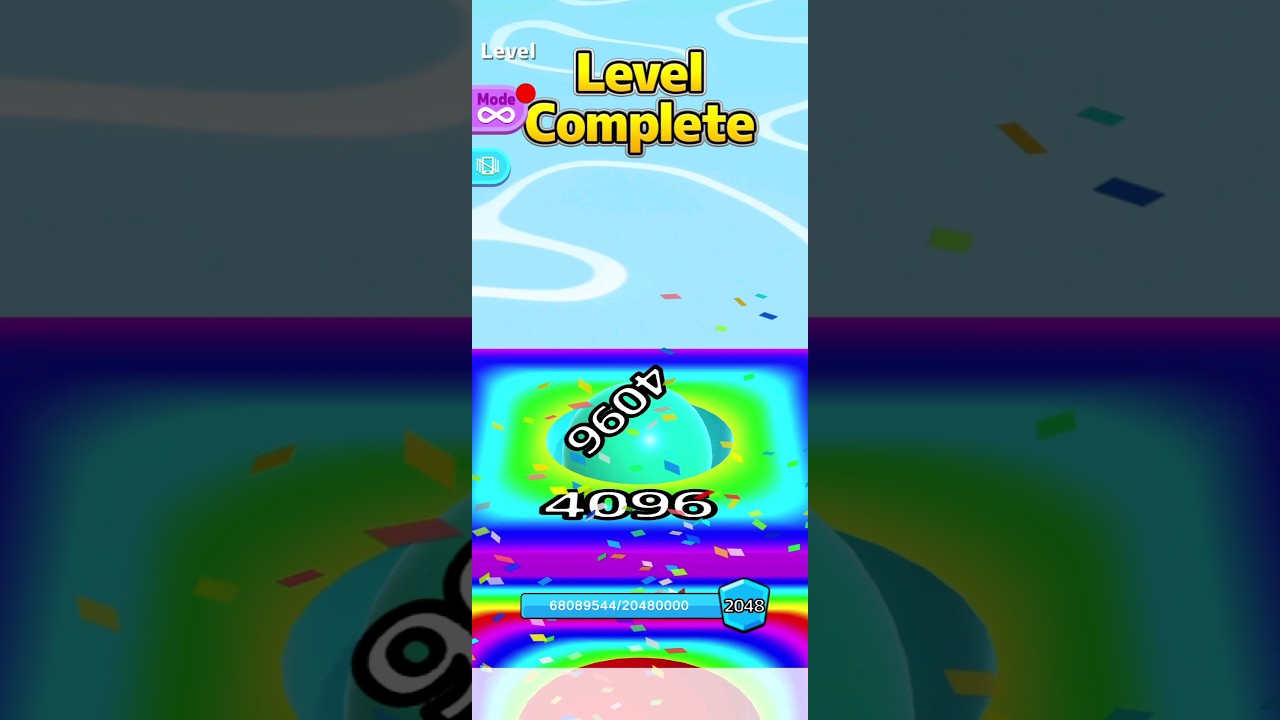 Rare 4096 rainbow Tile - Ball Run 2048 