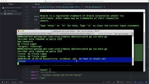 0016-40 Terminando o Método de Buscar um Livro usando MySQL - API de Golang