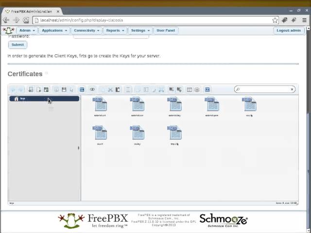 Demo Módulo TLS FreePBX