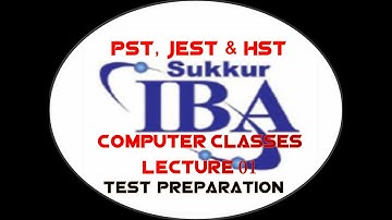 PST JEST TEST PREPARATION I PST JEST PREPARATION I PST JEST Test MCQs I Computer Class Lecture 1