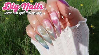 Testing Viral Magnetic Cat Eye Gel  rainbow gel x nails  do nails with me