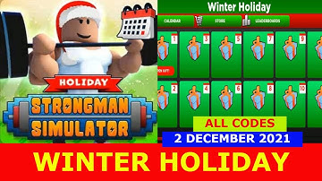 NEW UPDATE *WINTER HOLIDAY* [❄️Winter❄️] ALL CODES! Strongman Simulator ROBLOX | December 2, 2021
