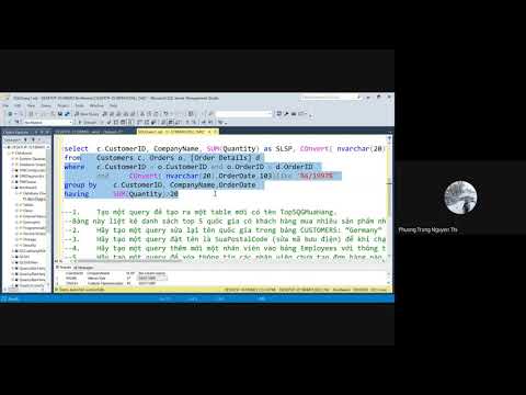 Video [TH Cơ sở dữ liệu] Các câu lệnh Insert, Update, Delete... - youtube