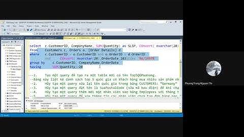 [TH Cơ sở dữ liệu] Các câu lệnh Insert, Update, Delete trong SQL