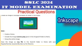 SSLC IT MODEL EXAMINATION PRACTICAL QUESTIONS | INKSCAPE