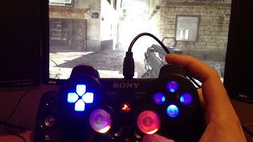 ps3 controller, 10 mode rapid fire, custom leds, rumble leds