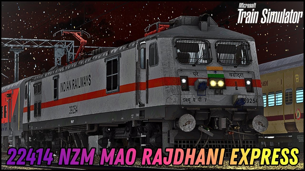 22414 NZM MAO RAJDHANI EXPRESS | | WAP 7 NIGHT ACTION MSTS LIVE NOW ...