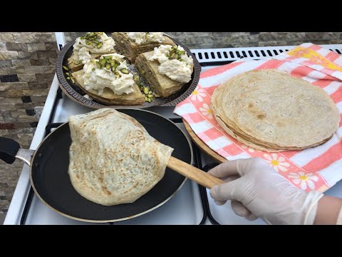 بشوية طحين ومي عملت حلى شعبي اقتصادي سريع بدون خمائر لرمضان سوبر لذاذة سيالات لزاقيات