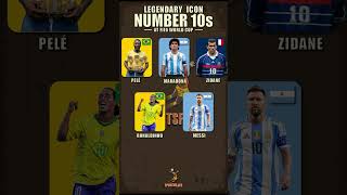 🔥 The No. 10 Jersey's Greatest Legends 👑⚽ | From Pelé to Messi! #messi  #pele  #shorts