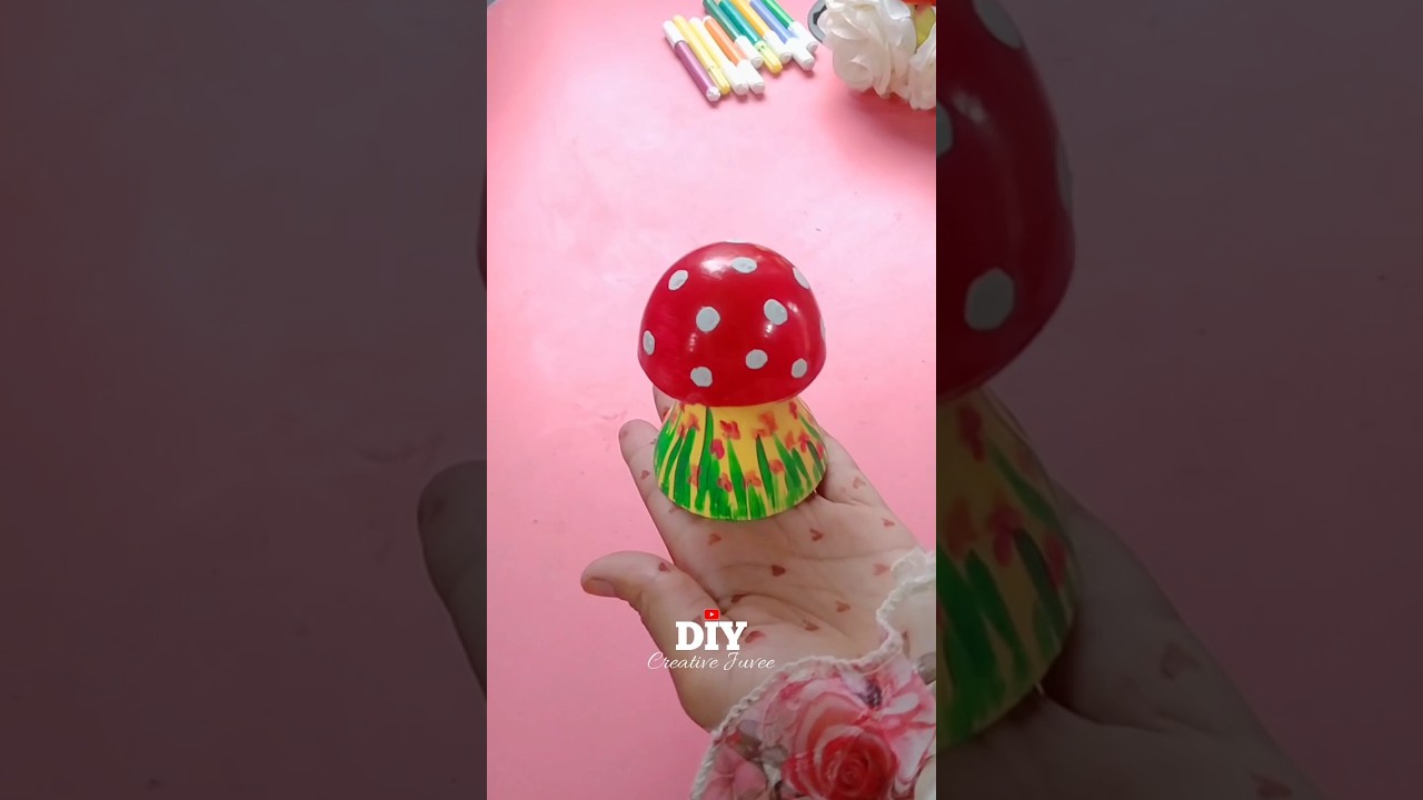 Waste LED Bulb craft ideas/Mushroom craft ideas