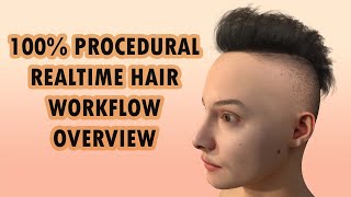 100% Procedural Realtime Hair Workflow Overview