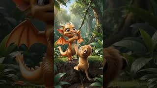 Watch What Tiny Dragon Did For This Baby Lion 🐉🦁#tinydragontales #tinydragon #babylion #lioncub
