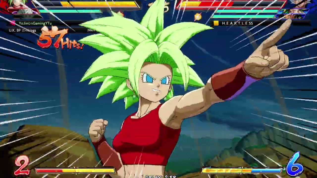 DBFZ 🍋 UiGoku DBS ZBroly vs 😈 Kefla Videl Frieza