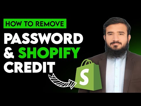 Remove Password & Shopify Credit | How To Remove Password Page From Shopify