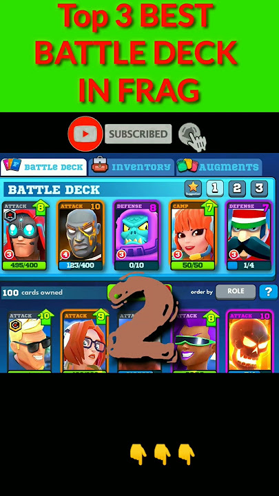 TOP 3 BEST BATTLE DECK IN FRAG PRO SHOOTER 🔥😵😲🔥(part-8) || #fragproshooter #shortsvideo #shorts