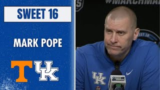 Mark Pope, Kentucky players recap loss to Tennessee in the Sweet 16