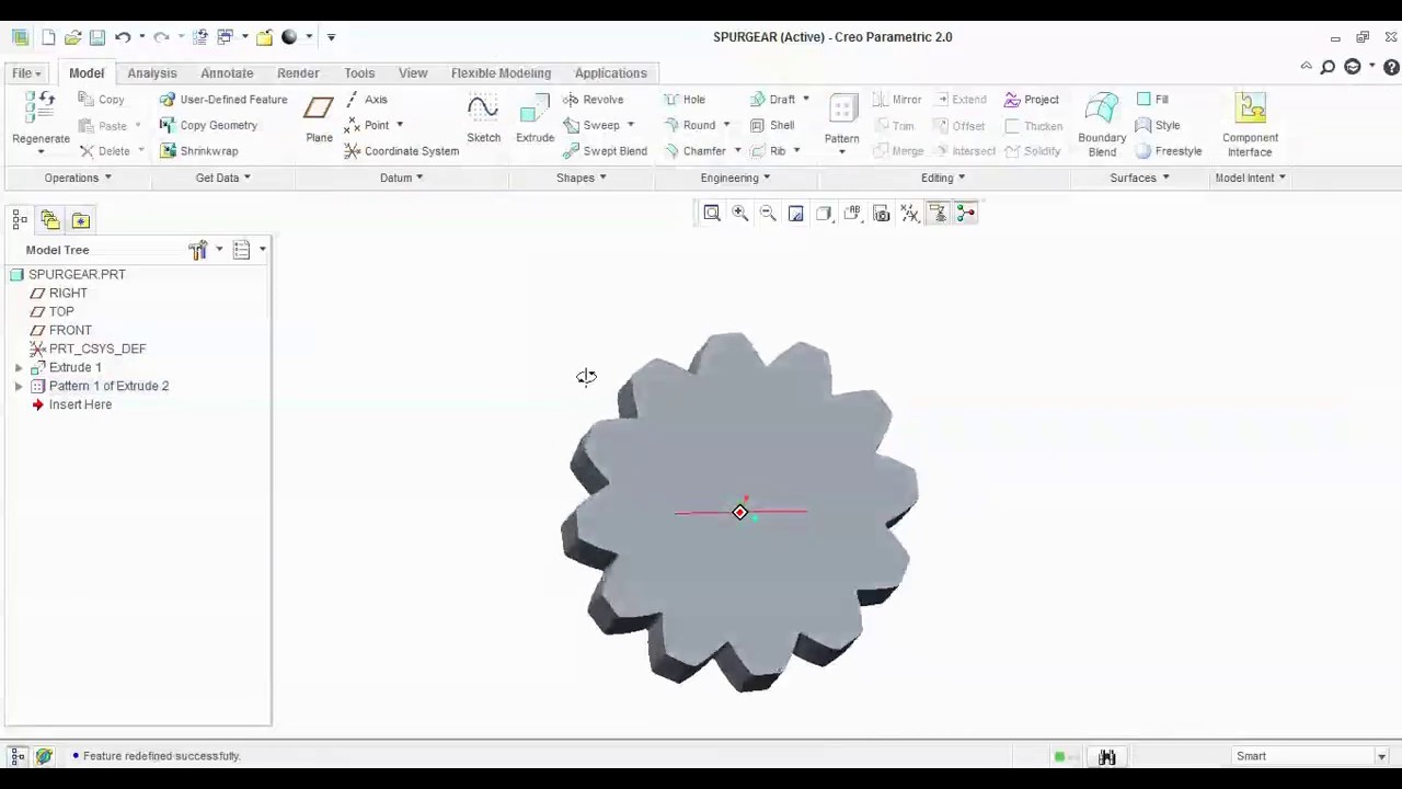 how to create spur gear by using creo pro e sgr tech solutions