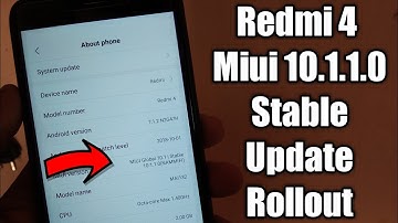 Redmi 4 Miui 10 Stable Update Rollout All Users | Miui 10.1.1.0 Rollout Redmi 4 /4x