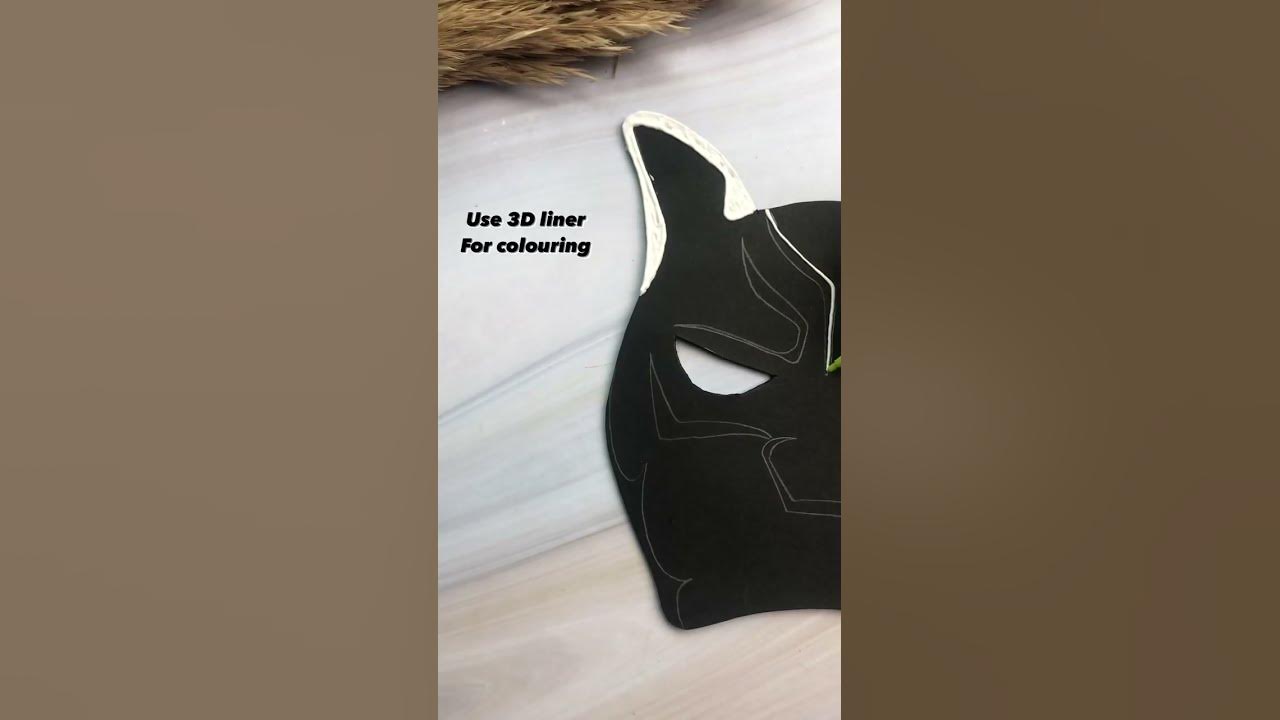 DIY BLACK PANTHER MASK 😱| #shorts #youtubeshorts #diy #wakandaforever #youtubepartner #blackpanther