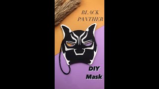 DIY BLACK PANTHER MASK 😱| #shorts #youtubeshorts #diy #wakandaforever #youtubepartner #blackpanther screenshot 2