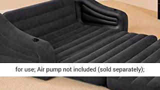 Intex Inflatable 2-in-1 Queen Size Convertible Pull Out Folding Air Futon Sofa Couch