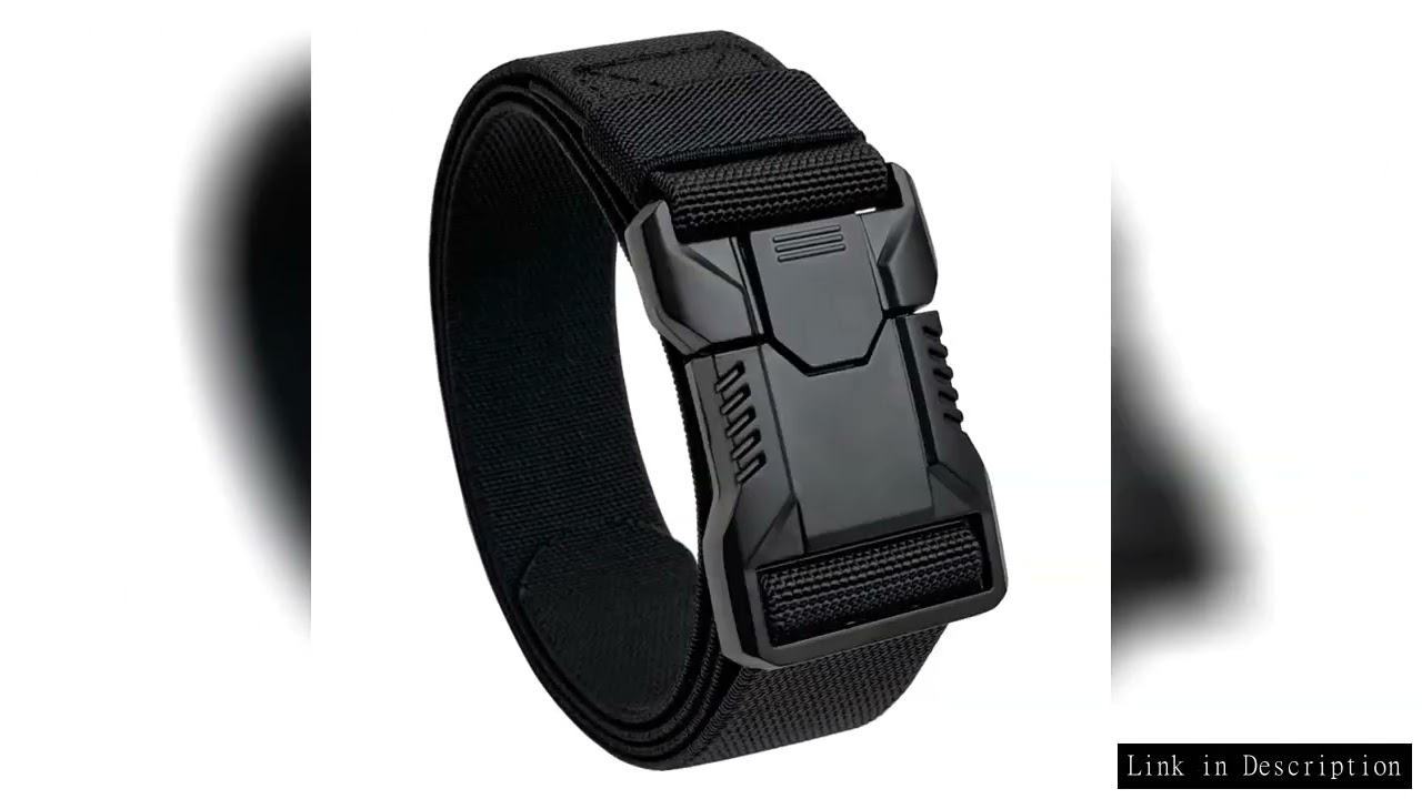 Tactical Belt Men's Elastic Webbing - Military Nylon Stretch Breathable Waistband for Outdoor Traini