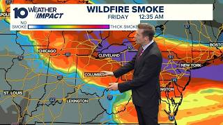 Columbus, OH evening forecast | Wildfire smoke impacts air quality, storm chances increase Saturday